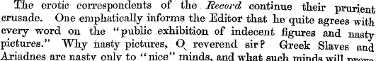 The erotic correspondents of the Record ...