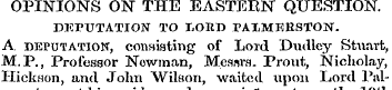 OPINIONS ON" THE EASTERN QUESTION. DEPUT...