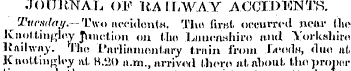 JOURNAL OF RAILWAY ACCIDENTS. TitcMlat/....