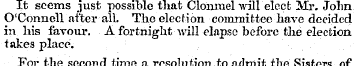 It seems just possible that Clonmel will...