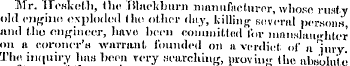Mr. iroKketh, the Blackburn manufacturer...