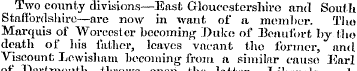 Two county divisions—East Gloucestershir...
