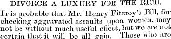 DIVORCE A LUXURY FOB THE RICH. It is pro...