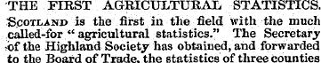 THE FIEST AGRICULTURAL STATISTICS..tEJco...