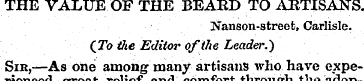 THE VALUE OF THE BEARD TO ARTISANS Nanso...