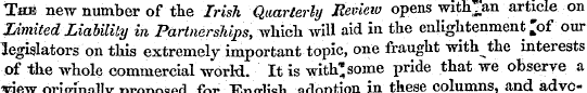 The new number of the -Irish Quarterly R...