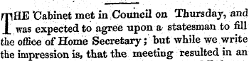 THE 'Cabinet met in Council on Thursday,...