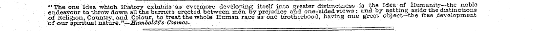 "'The one Idea which. History exhibits a...