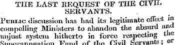 THE LAST BEQUEST OF THE CIVIL SERVANTS. ...