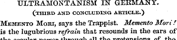 ULTRAMONTANISM IN GERMANY. (third and co...
