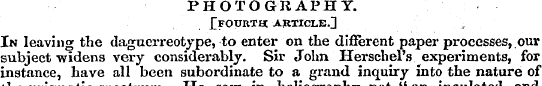 PHOTOGRAPHY. £fouut« article J In leavin...