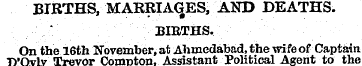 BTRTHS, MARRIAqES, AND DEATHS. BIRTHS, O...