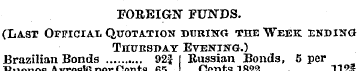 FOREIGN FUNDS. (Last Officiat, Quotation...
