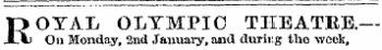 ROTAIi OLYMPIC THEATEROn Monday, 2nd January, and during tho week,
