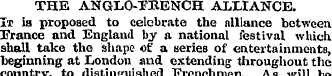THE ANGLO-TKENCH ALLIANCE. Ix ia propose...