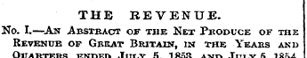 THE REVENUE. No. I.—An Abstract of the N...