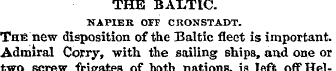 THE BALTIC. NAPIER OIT CRONSTADT. The ne...