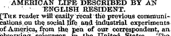 AMERICAN LIFE DESGBIBED BY AN ENGLISH RE...