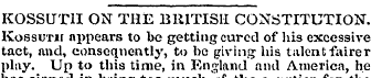 KOSSUWI ON THE BRITISH CONSTITUTION. Kos...