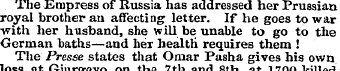 The Empress of Russia has addressed her ...