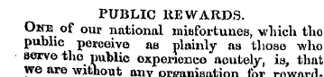 PUBLIC REWARDS. Oira of our national mis...