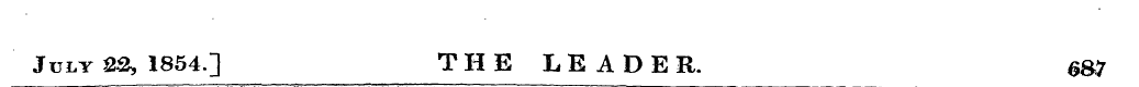 Jxjlt 22, 1854.] THE LEADER. &&j
