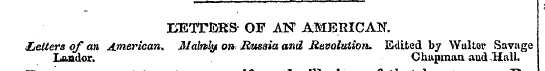 BETTERS- OF AN AMERICAN. <Lelters of ah ...