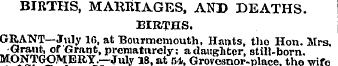 BIRTHS, M ABM AGES, AND DEATHS. BIRTHS, ...