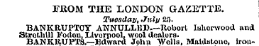 FROM T H E LONDON GAZ E TTE . Tuesday, J...