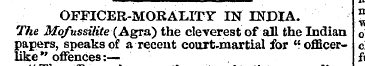 - ".— "^——' - " ii n OFFICER-MORALITY IN...