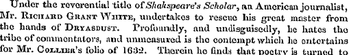 Under the rovorential title of Shahapear...