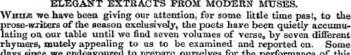 ELEGANT EXTRACTS FROM MODERN MUSES. Whim...