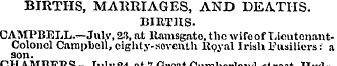 BIRTHS, MAKRIAGES, AND DEATHS. BIRTHS. C...