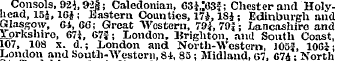 Consols, 92i, 928; Caledonian, 63*,:03!;...