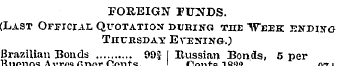 FOREIGN FUNDS. (Last Official Quotation ...