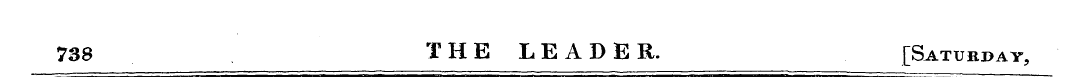 738 THE LEADER. [Saturday,