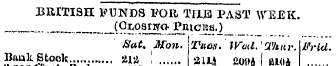 BRITISH FUNDS FOR TUB PAST W13EK.. (Ctio...