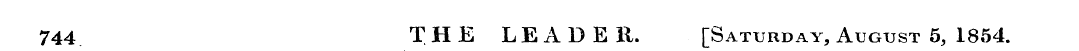 744 THE LEADER. [Saturday, August 5, 185...