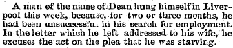 A man of the name of /Dean hung himself ...