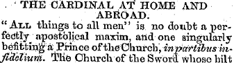 THE OAKDINAL AT HOME AND ABROAD. "All th...
