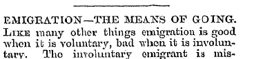 EMIGRATION—THE MEA^S OF GOING-. Like man...