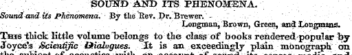 SOWSD AND ITS PHENOMENA. Sound and its P...