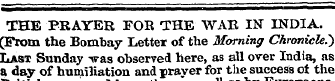 THE PRAYER TOE THE WAE IN INDIA. (From t...