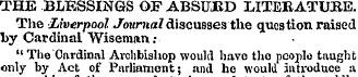 THE BMGSSINGS OF ABSUJBD MTEEATUHE. The ...