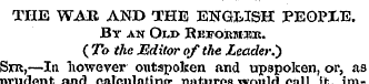 THE WAJB AND THE ENGLISH JPEOPXE. By an ...