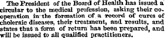 The President of the Board of Health lia...