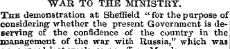 WAR TO THE MINISTRY. The demonstration a...