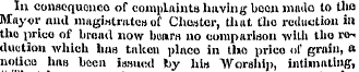 In consoquouco of complaints having been...