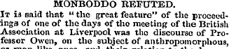 MONBODDO REFUTED. It is said that " the ...