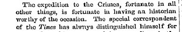 The expedition to the Crimea , fortunate...